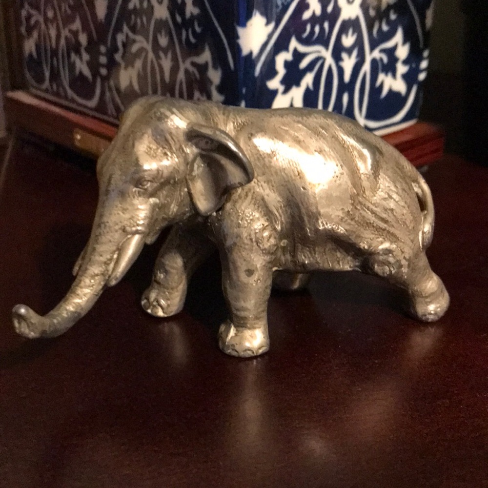 Antique Cast Metal Elephant